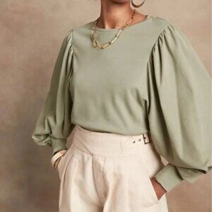 Banana Republic Shirred Volume Sleeve Top